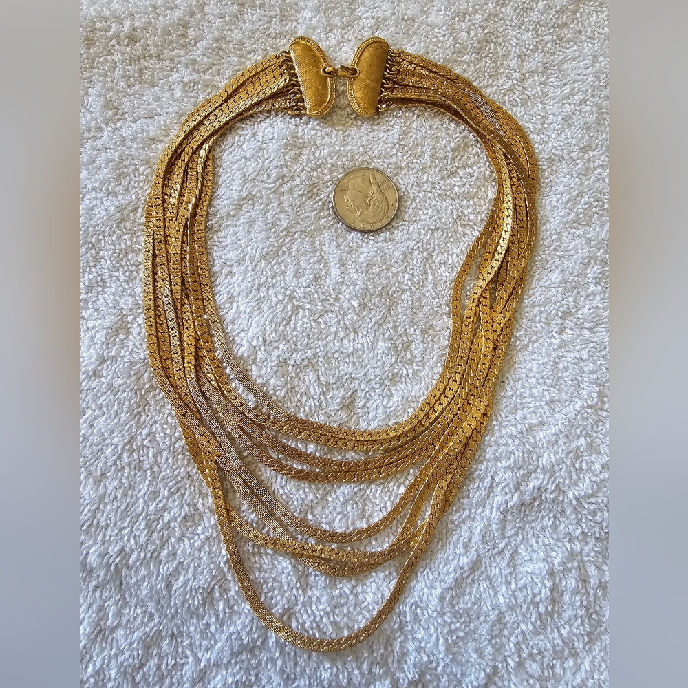 Chic Gold Multi-Strand Necklace